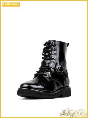 Lowla Lace-Up Ankle Booties Faux Leather Casual Fall Boots
